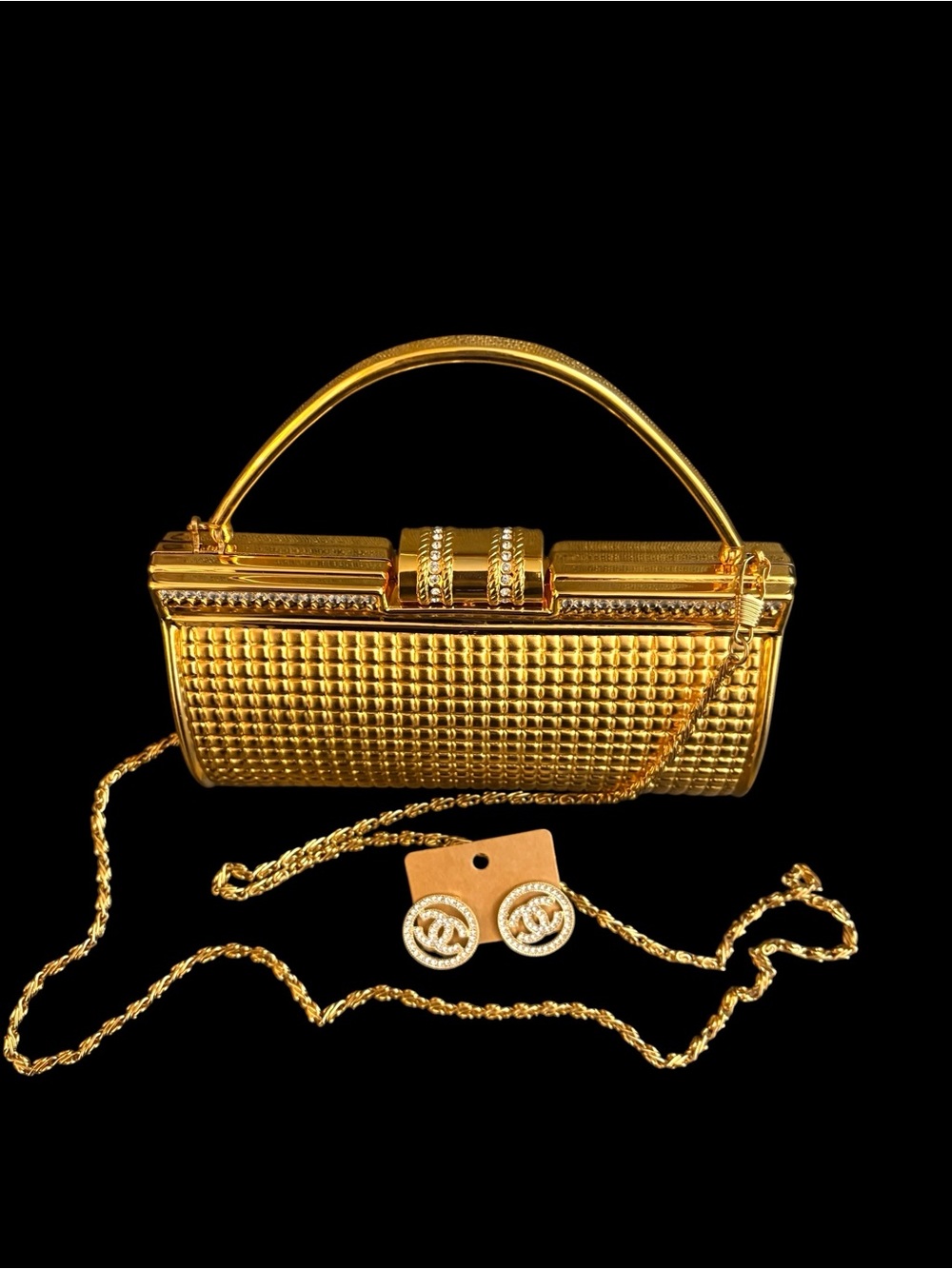 Sarina Metal Bag & Earrings